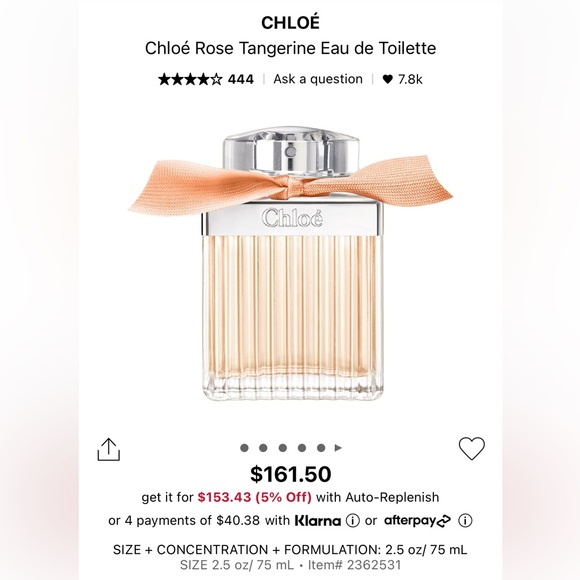CHLOE Rose Tangerine EDT Vial Spray Sample 1.2 mL x 2 - Picture 2 of 4
